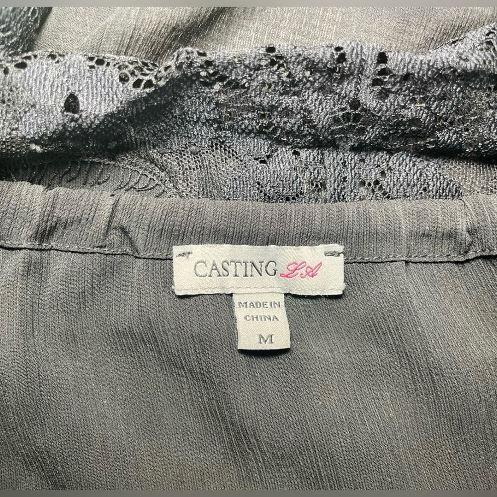 Black lace see through top - Picture 4 of 4